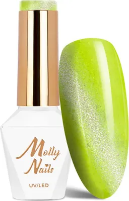 Obrázok produktu pre Molly Nails Neon Flashy Cat Eye Hybridný lak na nechty bez HEMA, 8 g, č. 178