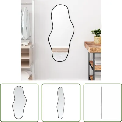 Obrázek produktu pro The Living Store Nástěnné zrcadlo černé 100x45 cm