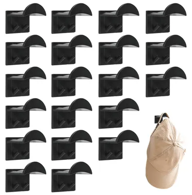 20 selbstklebende Mützenhaken, Caps Organizer, Wandmontage