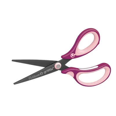 Produktbild von Pelikan griffix Schulschere spitz Rechtshänder SweetBerry Blister