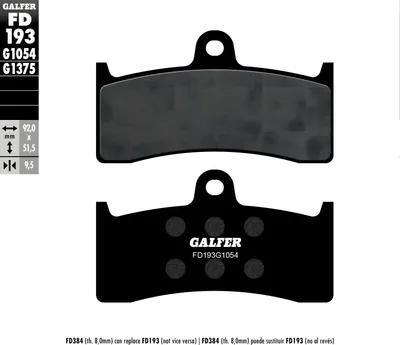 Produktbild von Bremsbeläge Set Galfer 2x FD193G1054 Semi-Metall vorne für Honda CB A F 1300 ccm Bj. 1998 - 2000