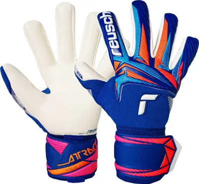Produktbild von Reusch Torwarthandschuhe Attrakt Gold X NC mit atmungsaktiven Mesh-Einsätzen 4126 sharp blu/wht/shock orng 10