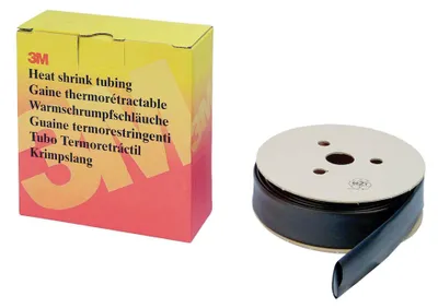 Produktbild von 3M Deutschland Warmschrumpfschlauch Rolle 1,2/0,6mm,sw,dünnw. HSR 1,2/0,6 sw