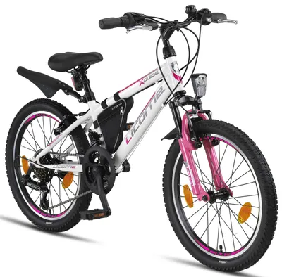Produktbild von Licorne Bike Guide Premium Mountainbike in 20, 24 und 26 Zoll - Fahrrad für Mädchen, Jungen, Herren und Damen - Shimano 21 Gang-Schaltung, Kinderfahrrad, Kinder