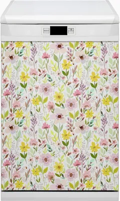 Produktbild von Magnet Folie für Geschirrspüler Magnete  Geschirrspüle Magnet für Spülmaschine 45x80 cm Dekor - Farbige Blumen