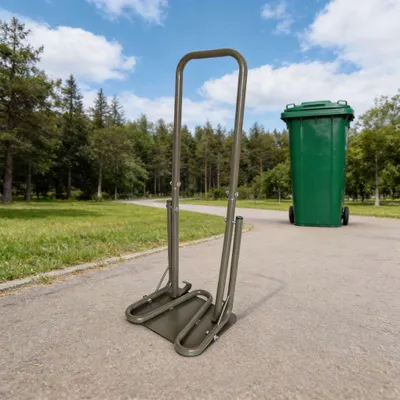 Image de Compacteur de déchets manuel en acier avec plaque métallique