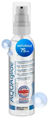 Immagine prodotto di Joydivision Originale Aquaglide 75 ml Il lubrificante è un lubrificante naturale, cristallino, vegano, con pH ottimizzato e compatibile con | preservativi in ​​lattice