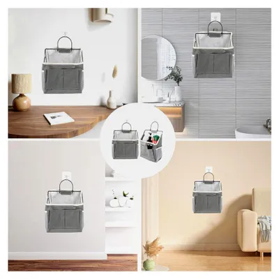 Produktbild von Faltbarer Hängeorganizer im 2er-Set - Wand- und Türorganizer mit Taschen für Bad, Küche und Camping