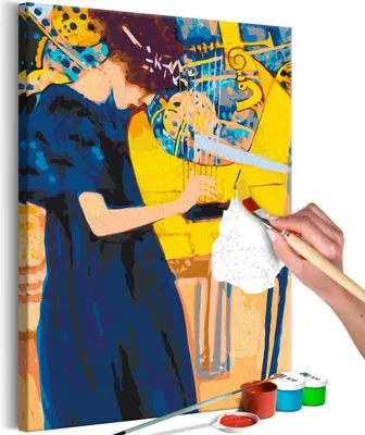 Obrázok produktu pre Netkaná maľba podľa čísel - Gustav Klimt: 40x60 cm Ľudia n-A-1451-e-a