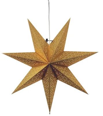 Produktbild von Best Season Papierstern "Dot 54cm" ca. 54 cm Ø, incl. 3,5m  Kabel, Farbe gold, 237-27