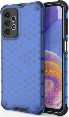 Produktbild von Mobigear Honeycomb  Samsung Galaxy A23 Hülle Hardcase Backcover Stoßfest - Blau