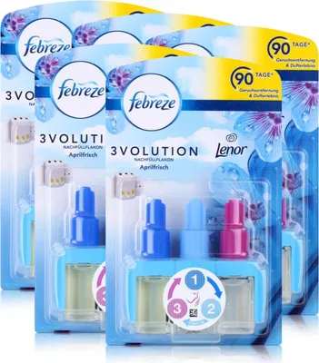 Produktbild von Febreze 3Volution Duftstecker Nachfüllflakon Lenor Aprilfrisch 20ml (5er Pack)