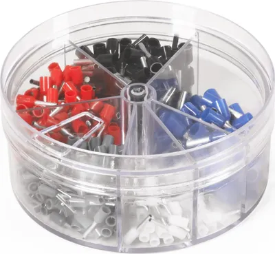 Produktbild von Aderendhülsen-Sortiment McPower, 0,5-2,5mm², isoliert, Streudose, 400-teilig