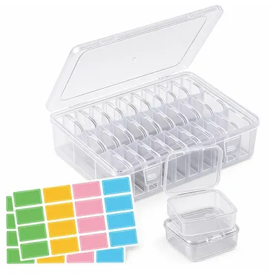 Aufbewahrungsboxen-Set, 31-teilig, transparent, PP-Kunststoff, stapelbar