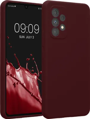 Produktbild von kwmobile Handyhülle kompatibel mit Samsung Galaxy A53 5G Hülle - gummierte Handy Case aus Silikon in Bordeaux Violett