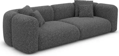 Produktbild von Bouclé 4-Sitzer Couch Belio Graphit