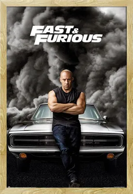 Image de Fast & Furios - Poster - Vin Diesel + cadre amovible, Shinsuke® Maxi MDF hêtre, vitre acrylique