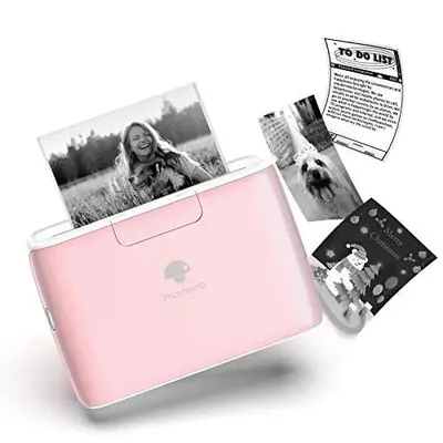 Produktbild von Phomemo M04S Mini Tragbarer Thermodrucker, 300DPI Mobiler Drucker 110mm Studiennotizen, Etiketten, Drucker für Smartphone Kompatibel mit iOS & Android