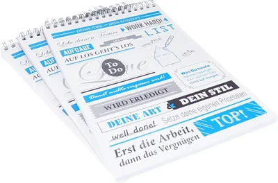 Produktbild von PRICARO Notizblock für Aufgaben "Vintage", A5, Spiralbindung, 3 Stück