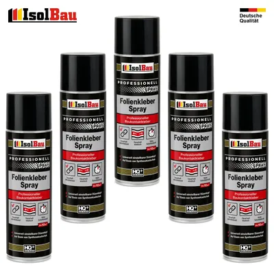 Isolbau Folienkleber-Spray 5 x 500 ml Baukontaktkleber Dampfsperrfolie Sprühkleber