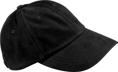 Image de Casquette de baseball Beechfield unie à profil bas en coton (2 pièces/paquet) RW6740 (taille unique) (Noir)
