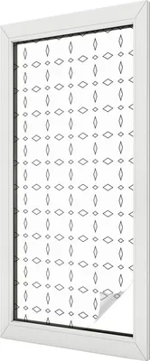 Obrázek produktu pro Vitrážová fólie na okna - 116x50 cm - vitrážový vzor - neprůhledná dekorativní fólie na ochranu soukromí - samolepicí, UV ochrana - kosočtverce