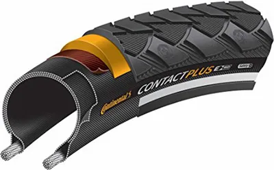Produktbild von Continental Contact Plus, 28", Stadt / Trekking, Tubeless-Reifen, Klappbarer Wulst, E-bike, Schwarz