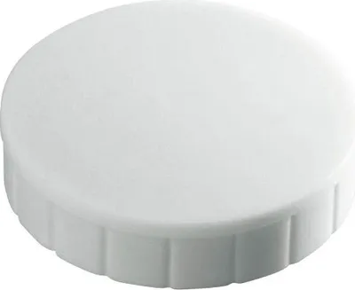 Immagine prodotto di MAUL Magnete rotondo 10 pezzi 0,8 kg Plastica Ferrite resistente alla rottura Erodito Verniciato Ø 3,2 x 0,96 cm Bianco