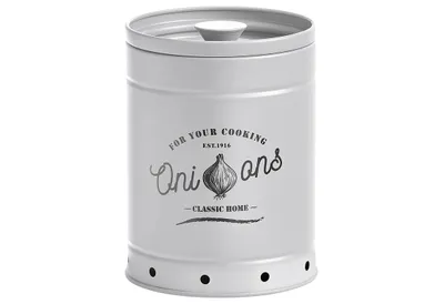 Produktbild von ZELLER PRESENT Vorratsdose Zwiebel Metall Ø13,7cm H18,4cm grau