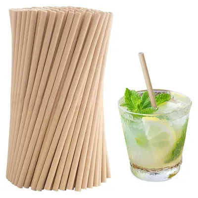 Produktbild von Papierstrohhalme 100 Stück biologisch abbaubar 19,7cm für Partys und Anlässe