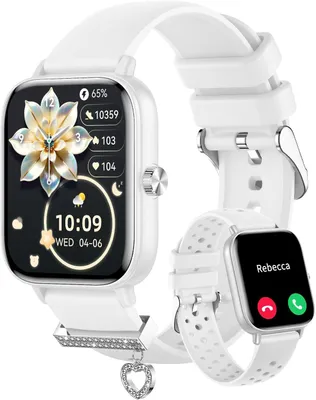 Produktbild von 1,85" HD Touchscreen Smart Watch mit 100+ Sportmodi Sportuhr Fitnessuhr mit Schrittzähler Herzfrequenzmonitor Schlafmonitor AI-Sprachassistent