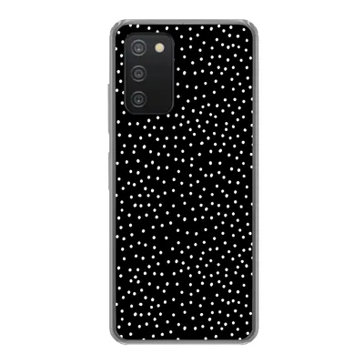 Produktbild von MuchoWow® Handyhülle Schutzhülle Hülle für Samsung galaxy a73 Polka dots - Schwarz - Weiß Silikon Softcase Handy Hülle - Handyhülle
