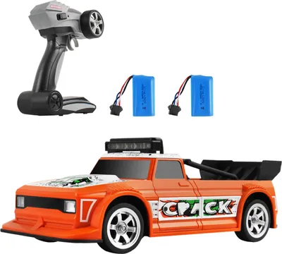 Obrázek produktu pro Dálkově ovládané auto, měřítko 1:16, 2,4 G, dálkově ovládané driftové auto, vysokorychlostní závodní pickup s pohonem všech kol a přídavnými driftovými pneumatikami, 2 baterie