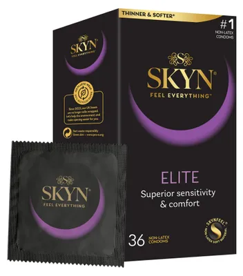 Produktbild von SKYN Elite SKYNFEEL Kondome – ultradünn, weich, gerade Form, Durchmesser 53 mm, 36 Stück