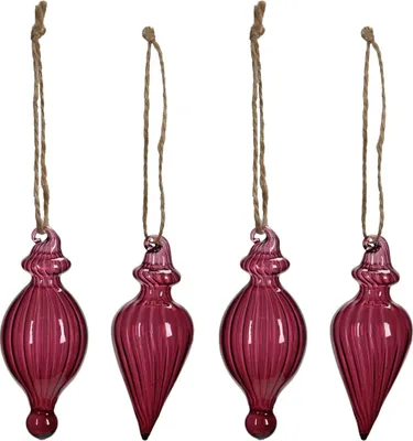Immagine prodotto di Ornamenti natalizi in vetro da 9 cm come decorazioni per l'albero di Natale