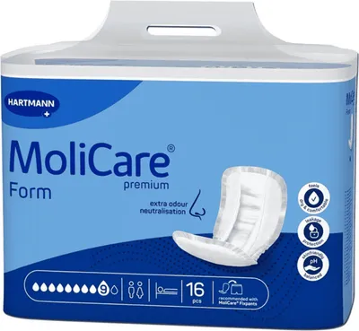 Image de Hartmann Molicare Premium Form 9 gouttes - 4 paquets de 16 protections