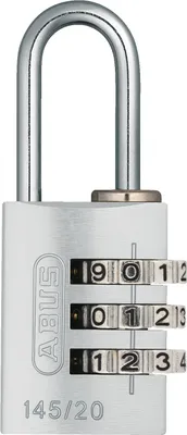 Zdjęcie produktu dla Zamek szyfrowy Abus 145/20 z litego aluminium, srebrny