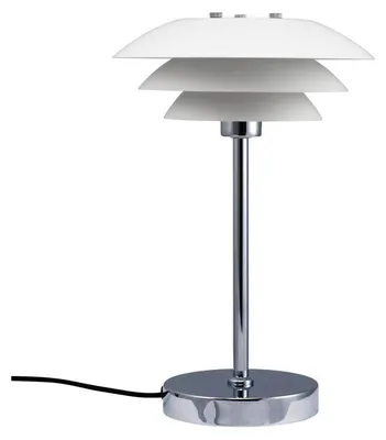 Produktbild von Tischlampe, Tischleuchte, Nachttischlampe, Schreibtischlampe, LED Leselampe, DL20 weiß/chrom