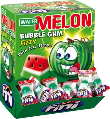 Immagine prodotto di Booom Bubble Gum Watermelon 200 pezzi in confezione da esposizione