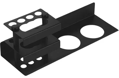 Productafbeelding van CERANO - Wand- of zelfklevende organizer voor badkameraccessoires, model Lero - mat zwart