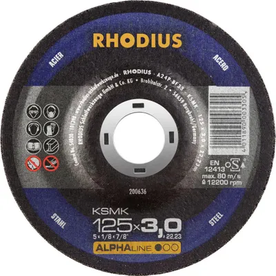 Produktbild von Rhodius Freihandtrennscheibe KSMK Stahl Ø 125 mm Bohrung 22,23 mm