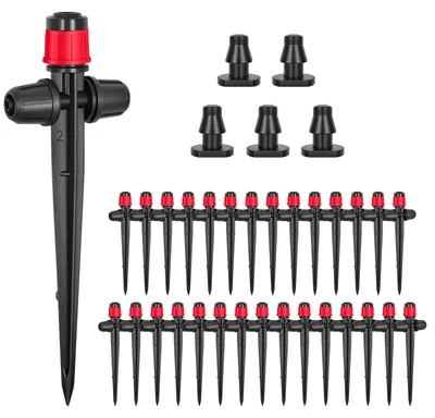 Productafbeelding van 30 stuks verstelbare druppelirrigatie-emitters voor tuinbewateringssysteem
