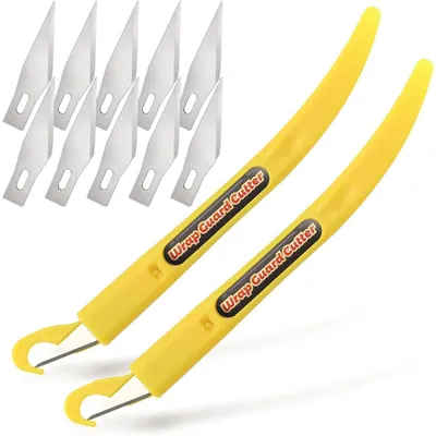 Produktbild von Cuttermesser Set 2 Stück mit 10 Ersatzklingen für Car Wrapping, Papier, Basteln, Tapete