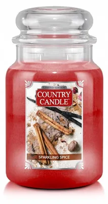 Productafbeelding van Country Candle Sparkling Spice: Grote geurkaars met twee lonten
