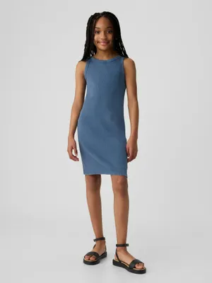 Produktbild von GAP Kinder Rippkleid XS ärmellos Rundhals schmal geschnitten aus 100% Baumwolle
