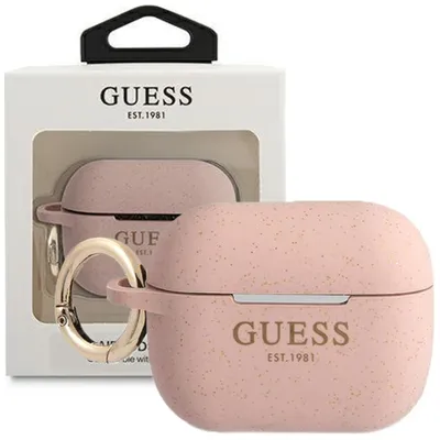 Produktbild von Guess, Schutzhülle für Airpods Pro Cover Ring aus Silikon, Rosa