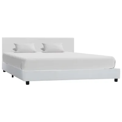 Obrázek produktu pro vidaXL Postel z bílé umělé kůže 120x200 cm