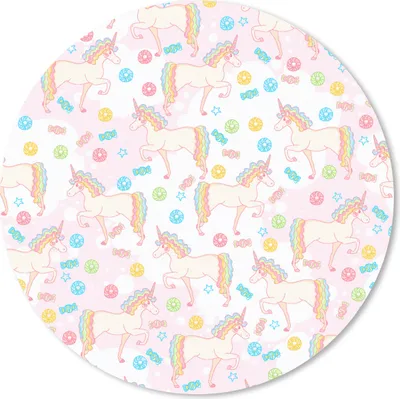 Produktbild von MuchoWow® Mauspad Mousepad Einhorn - Bonbon - Regenbogen 30x30 cm - Mousepads - Maus Mat - Pad - Mausunterlage - Tischunterlage - Schreibtischmatten