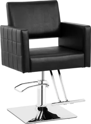 Obrázek produktu pro Expondo physa kadeřnické křeslo Ribbleton s opěrkou nohou – výška sedáku 49–63 cm – 150 kg – černé
