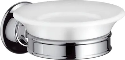 Imagen del producto de HansGrohe - Jabonera Axor Montreux, cromada, con soporte, modelo 42033000